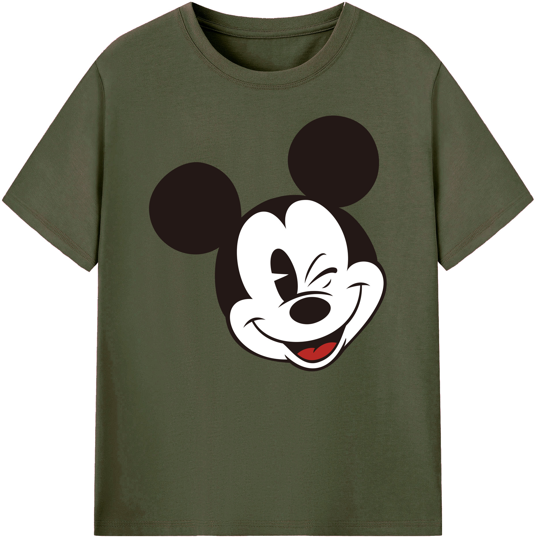 ミッキーマウス Mickey Mouse 綿100％ メンズ半袖Tシャツ｜肌触りやわらか＆通気性